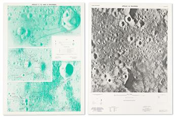 (SPACE.) NASA. Large archive of approximately 45 lunar mission charts and pamphlets.